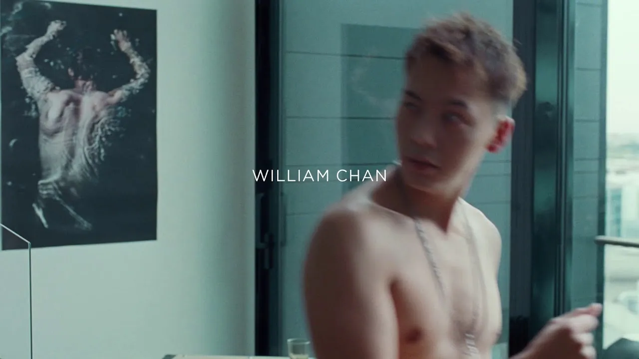 William Chan in a still from ZEGNA’s All The World’s A Stage, directed by Luca Guadagnino
