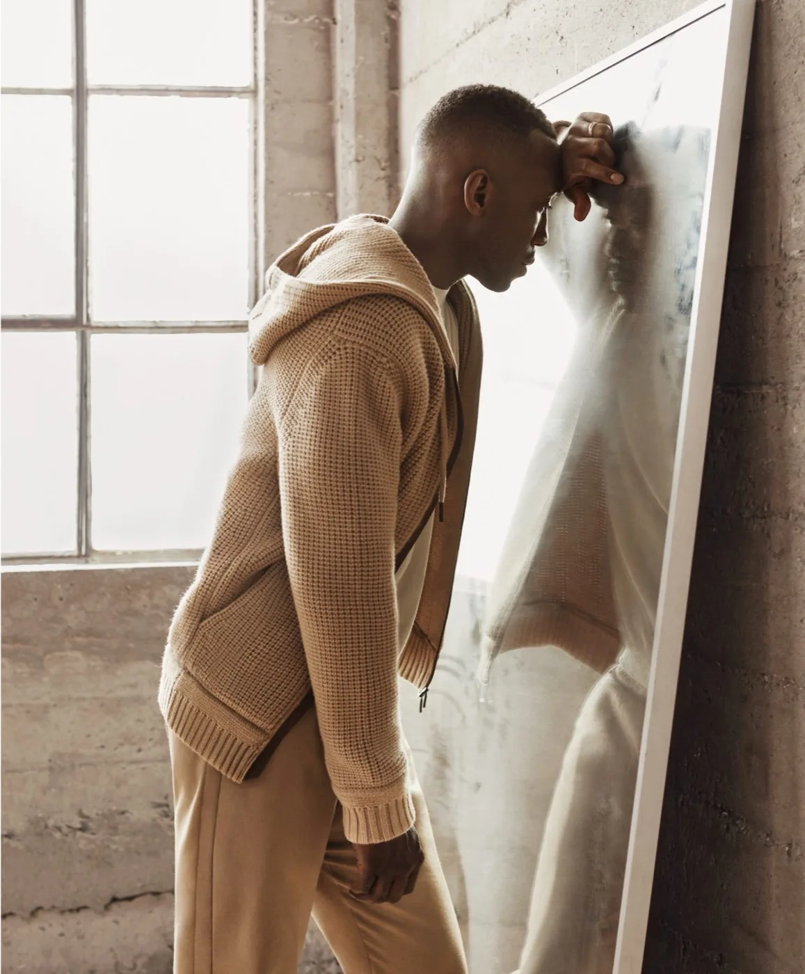 Mahershala Ali photographed in portrait for ZEGNA’s What Makes a Man campaign