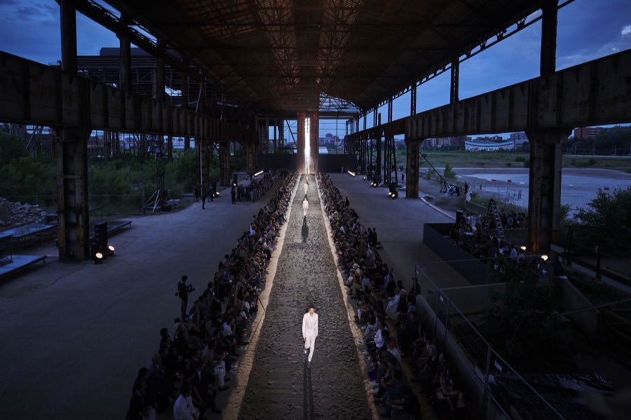 ZEGNA Spring Summer 2020 runway inside the former Falck steelworks